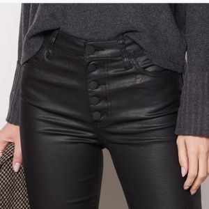 Coated Black Jeans